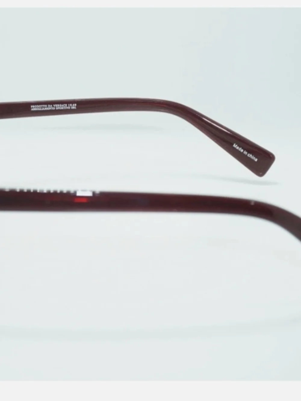 Versace Red Black Green Lens Cat-Eye Sunglasses